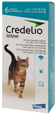 :: Credelio Cats - 4.4 - 20 lbs - Teal - 6 Flavored Tablets